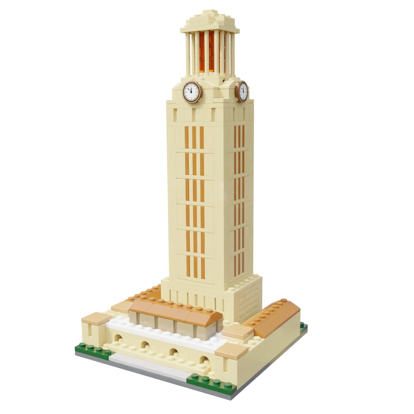 University of Texas UT Tower Mini Replica Model Building Set- with LED Light Brick