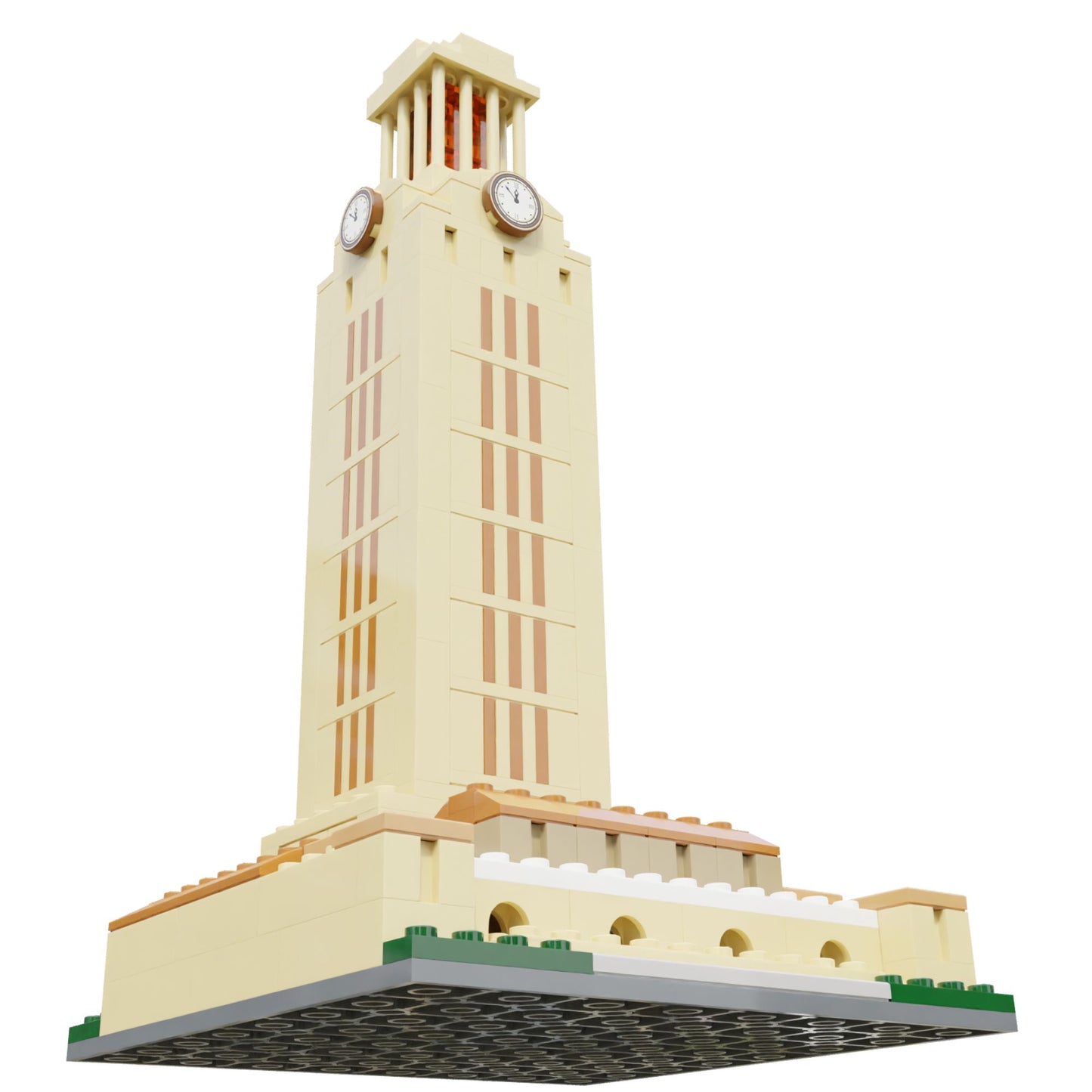 University of Texas UT Tower Mini Replica Model Building Set- with LED Light Brick