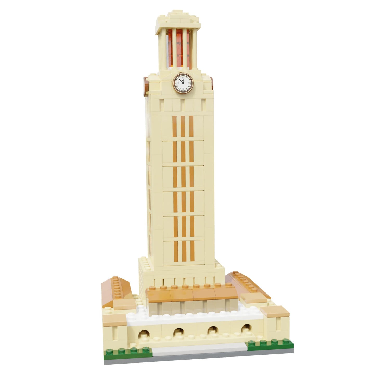 University of Texas UT Tower Mini Replica Model Building Set- with LED Light Brick