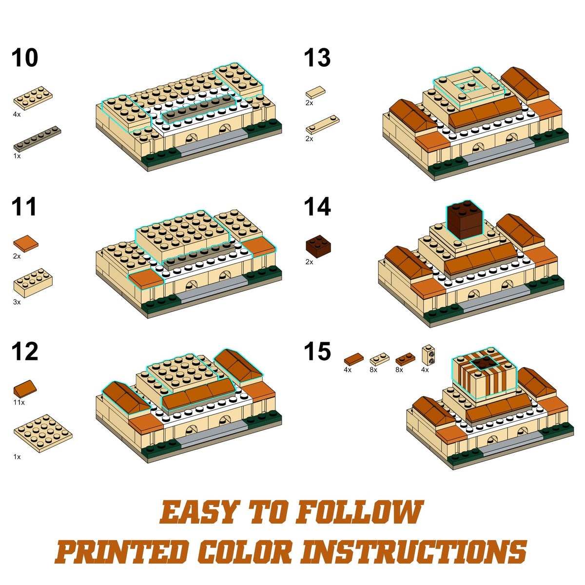 Mini University of Texas UT Tower Replica Model Building Set