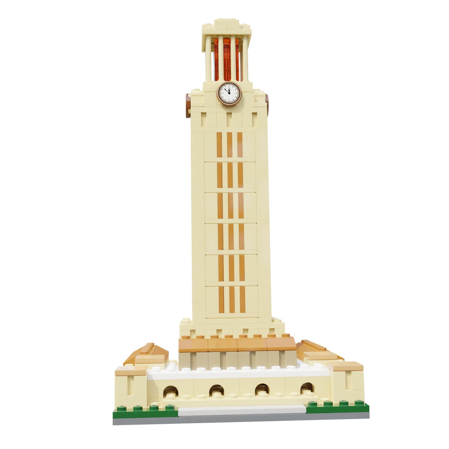 University of Texas UT Tower Mini Replica Model Building Set- with LED Light Brick