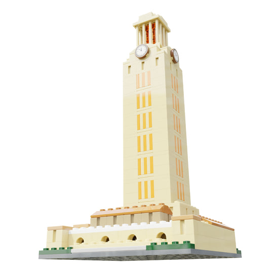 University of Texas UT Tower Mini Replica Model Building Set- with LED Light Brick