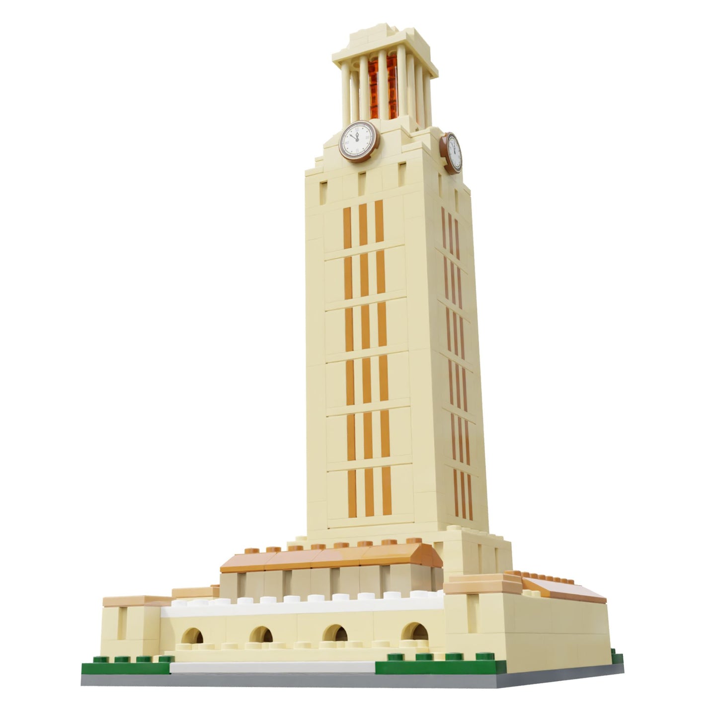 University of Texas UT Tower Mini Replica Model Building Set- with LED Light Brick