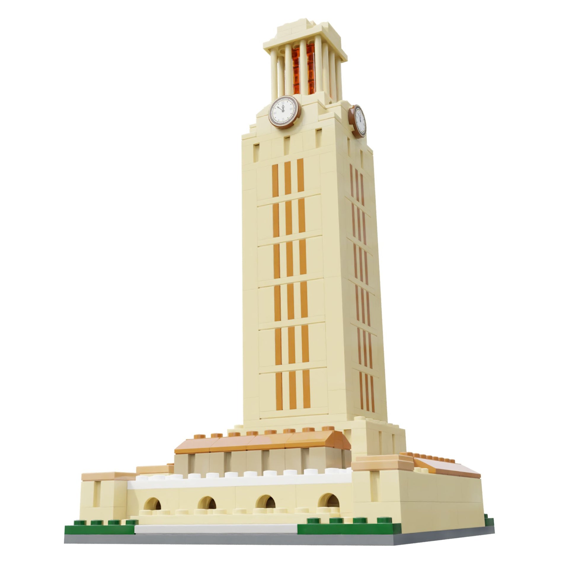 University of Texas UT Tower Mini Replica Model Building Set- with