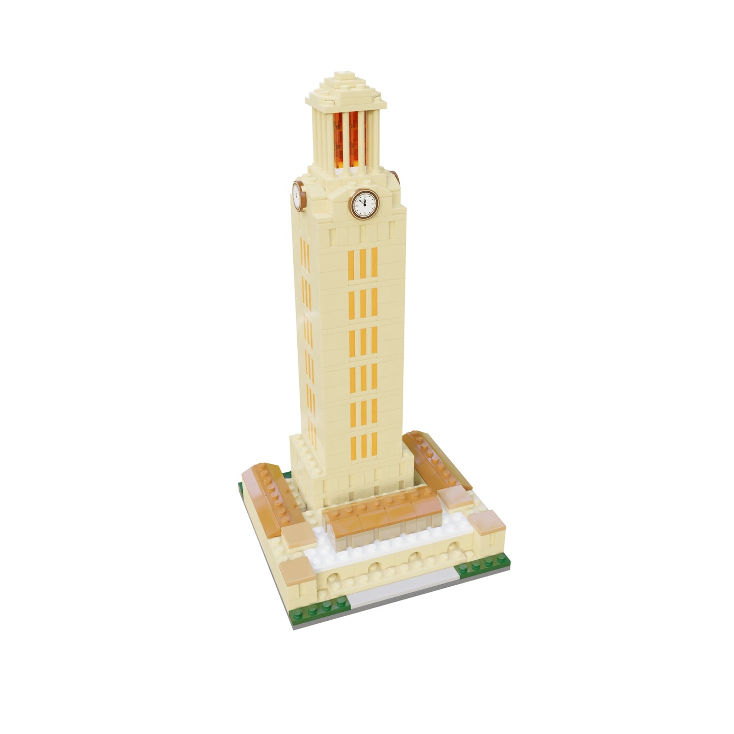 University of Texas UT Tower Mini Replica Model Building Set- with LED Light Brick