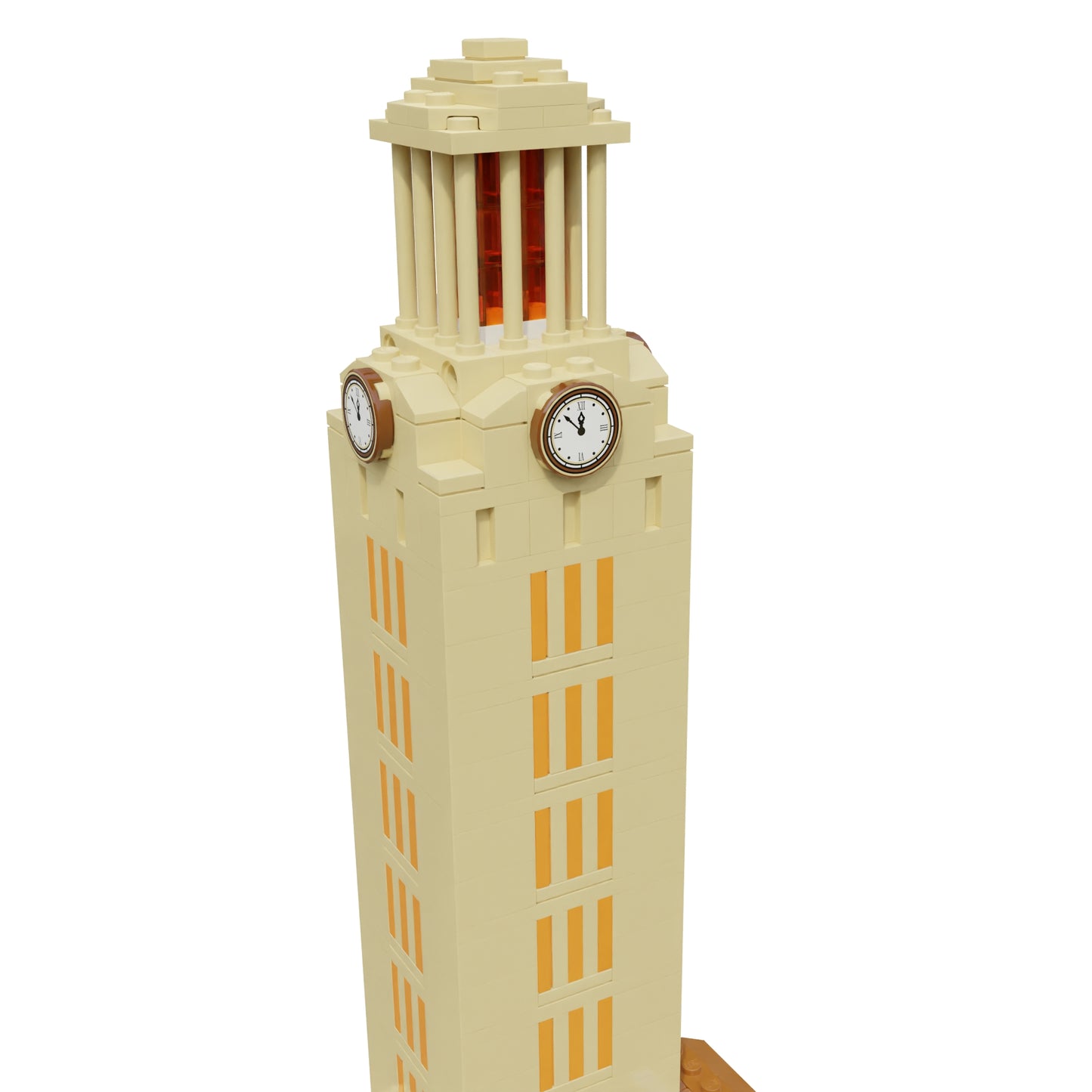 University of Texas UT Tower Mini Replica Model Building Set- with LED Light Brick